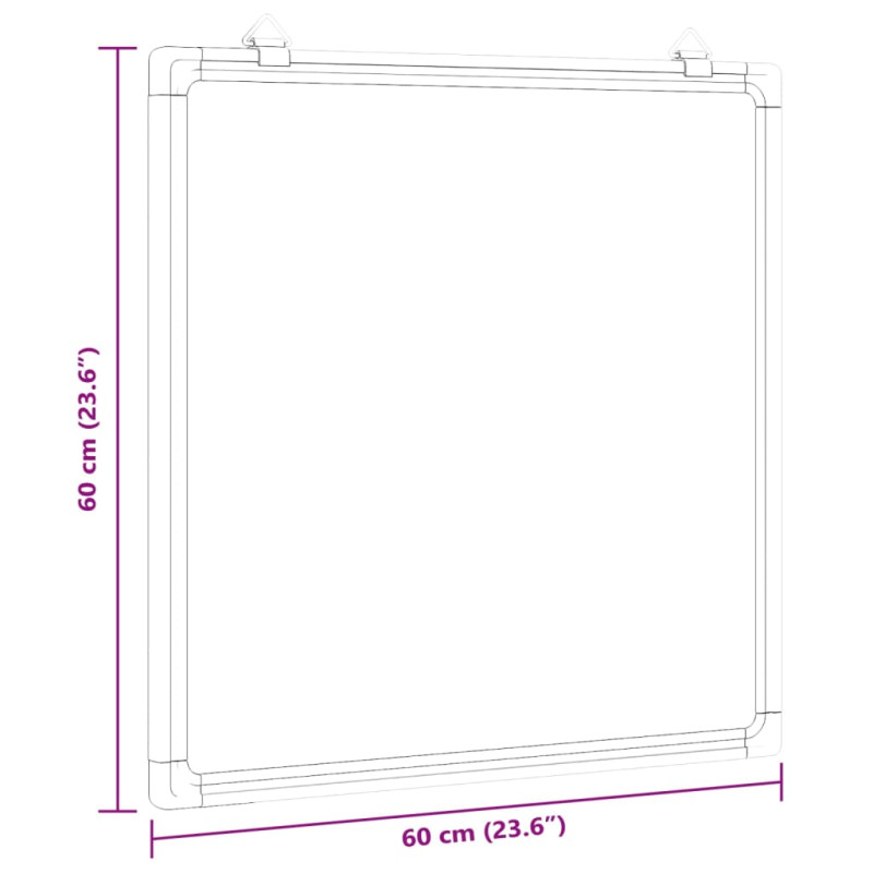 Tablica magnetyczna, 60x60x1,7 cm, aluminiowa