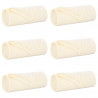 Koce narzutowe 6 pcs Kremowy 200 x 150 cm Polar