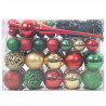 Zestaw Bombek Choinkowych 61 pcs Wielokolorowe