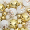 Zestaw Bombek Choinkowych 40 pcs Biały i złoty