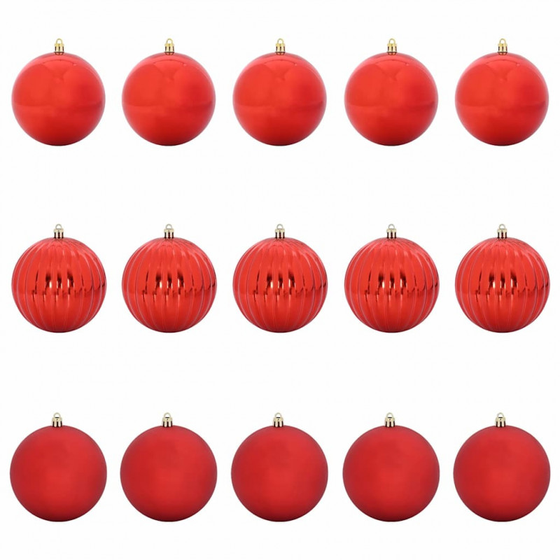 Zestaw Bombek Świątecznych XL 15 pcs Czerwony