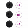 Zestaw bombek świątecznych XXL 4 pcs Czarny