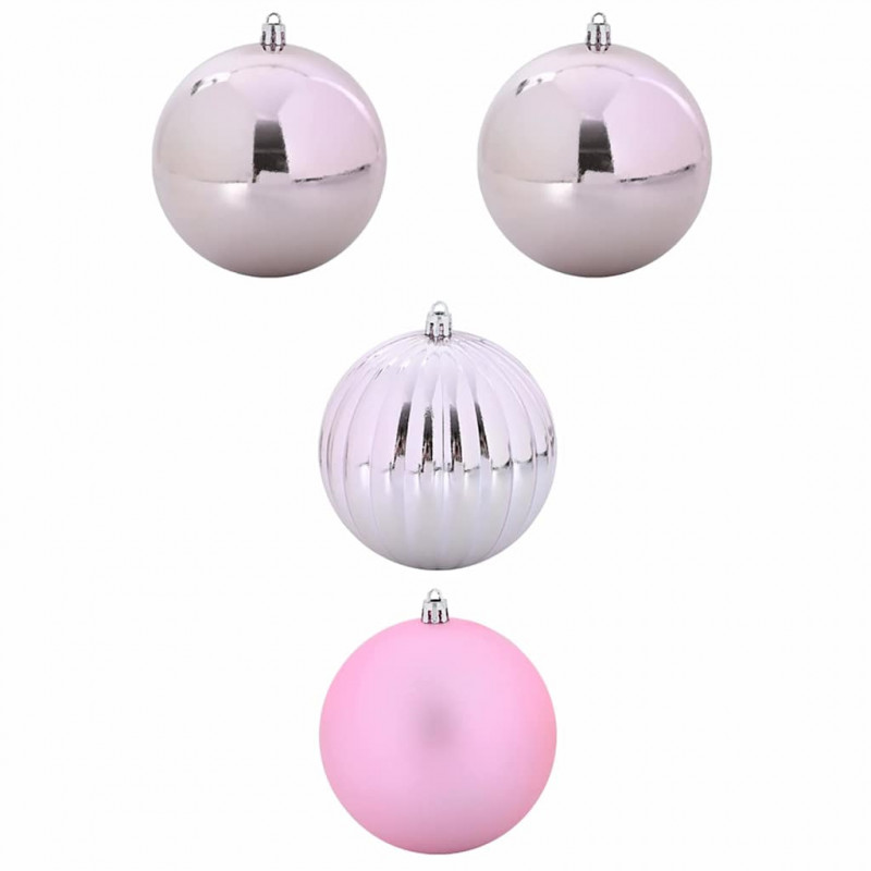 Zestaw Bombek Świątecznych XXL 4 pcs Różowy