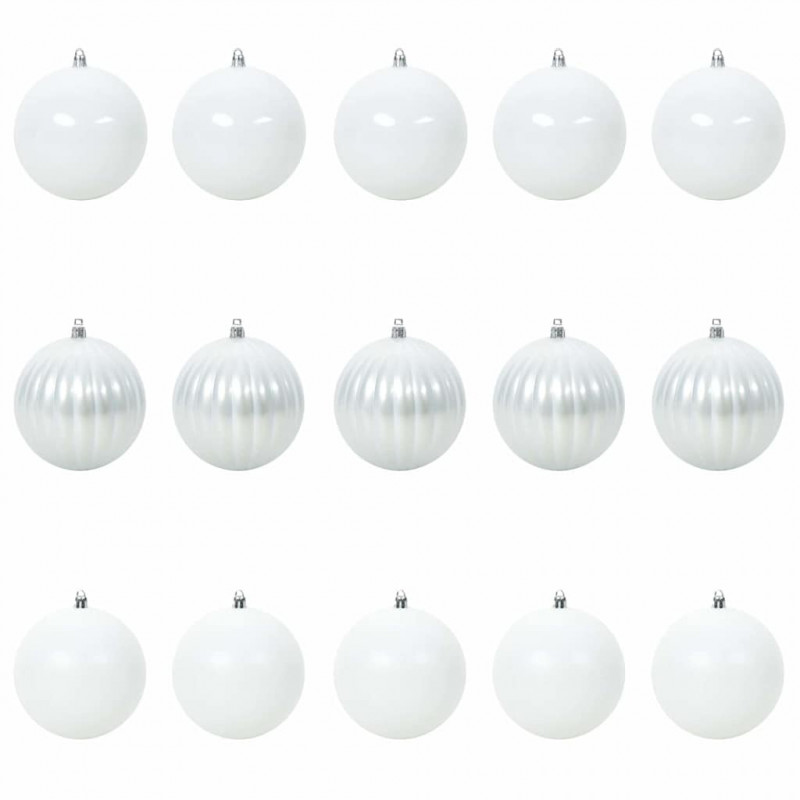 Zestaw Bombek Świątecznych XL 15 pcs Biały