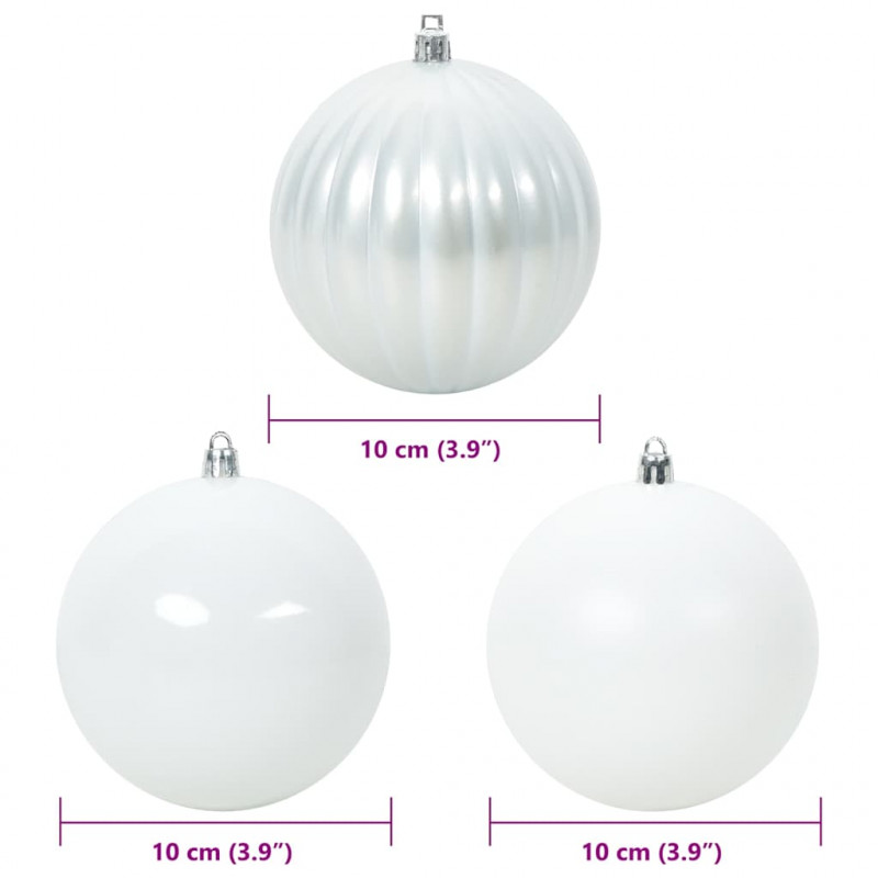 Zestaw Bombek Świątecznych XL 15 pcs Biały