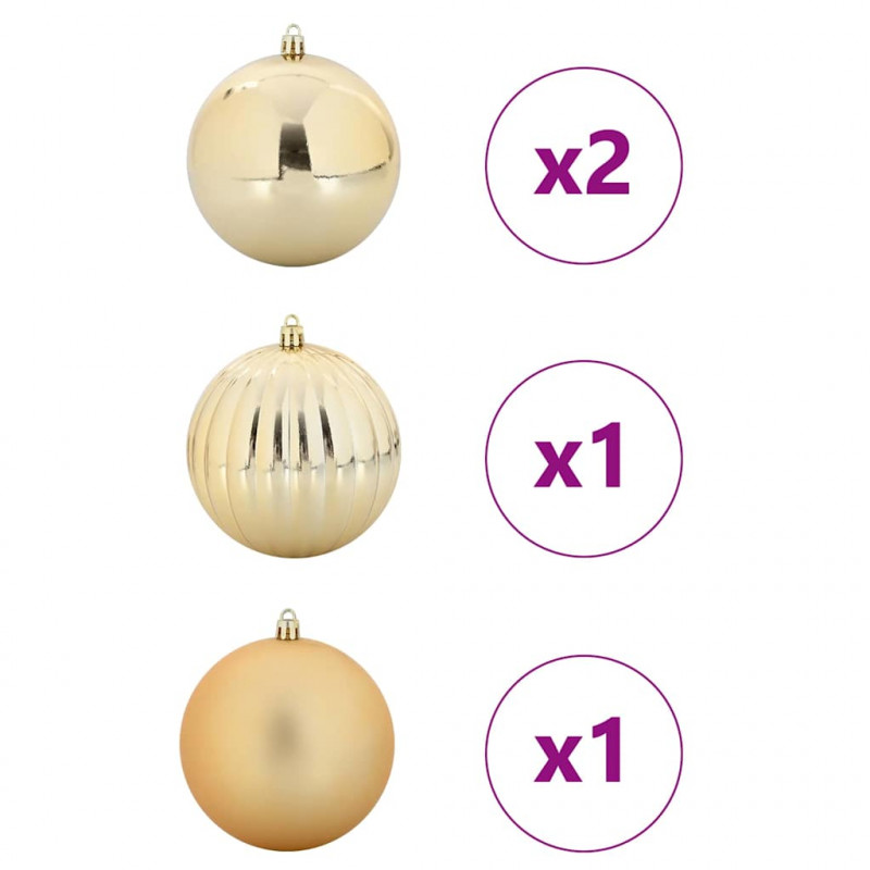 Zestaw Bombek Świątecznych XXL 4 pcs złoty