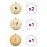 Zestaw Bombek Świątecznych XXL 4 pcs złoty