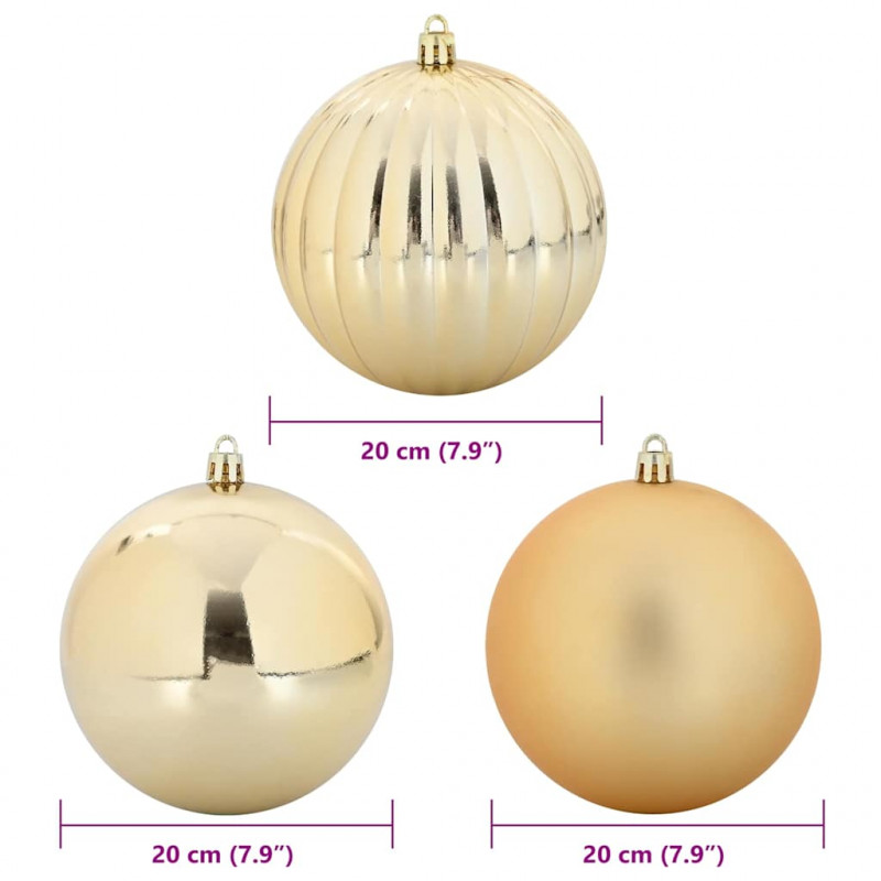 Zestaw Bombek Świątecznych XXL 4 pcs złoty