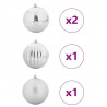 Zestaw Bombek Choinkowych XXL 4 pcs Srebrny