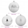 Zestaw Bombek Choinkowych XXL 4 pcs Srebrny
