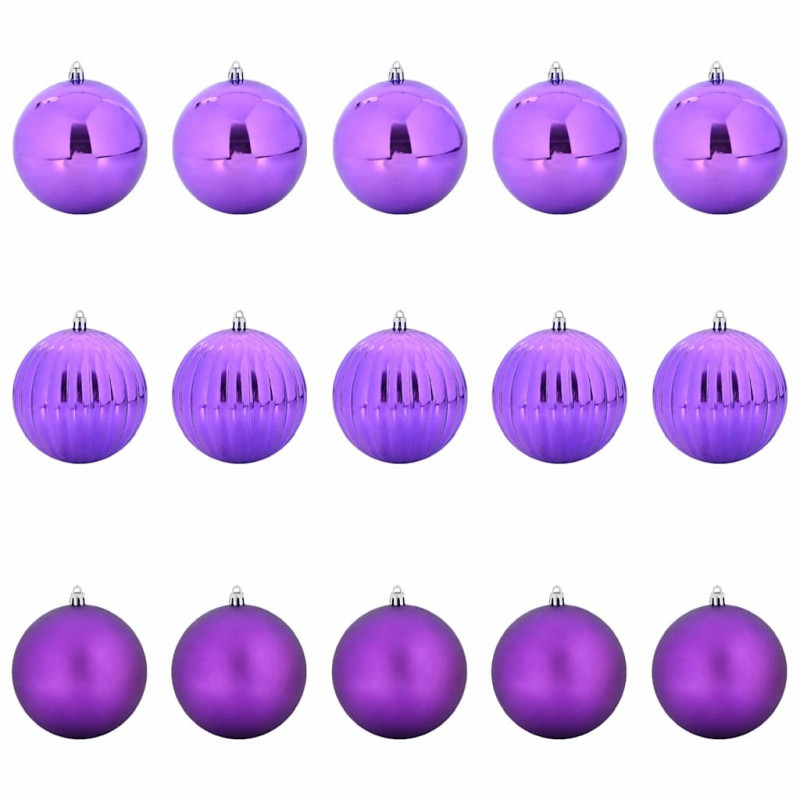 Zestaw Bombek Świątecznych XL 15 pcs Liliowy