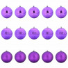 Zestaw Bombek Świątecznych XL 15 pcs Liliowy