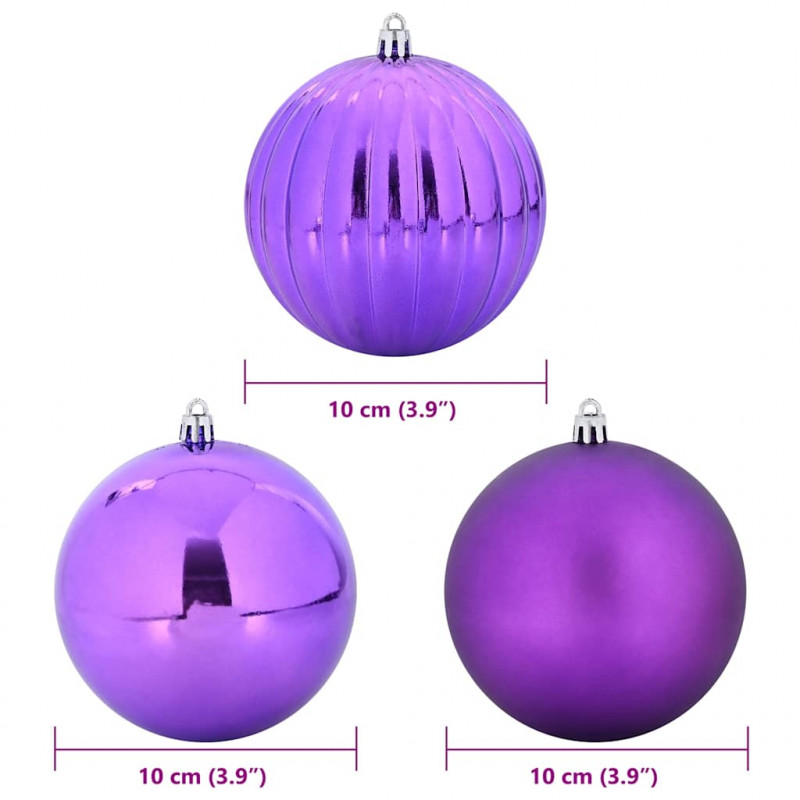Zestaw Bombek Świątecznych XL 15 pcs Liliowy