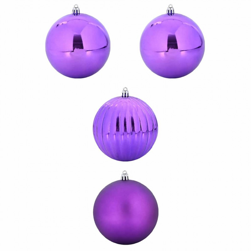 Zestaw Bombek Świątecznych XXL 4 pcs Liliowy