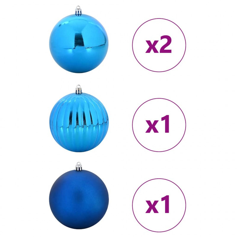 Zestaw Bombek Świątecznych XXL 4 pcs Niebieski