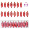 Choinkowa Bombka Szyszka 40 pcs Czerwony Z tworzywa sztucznego