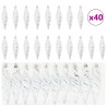 Świąteczna kula w spiralnym kształcie 40 pcs Srebrny