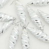 Świąteczna kula w spiralnym kształcie 40 pcs Srebrny