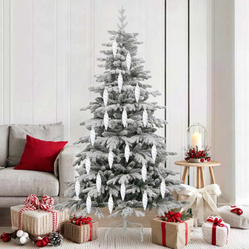 Świąteczna kula w spiralnym kształcie 40 pcs Biały