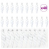Świąteczna kula w spiralnym kształcie 40 pcs Biały