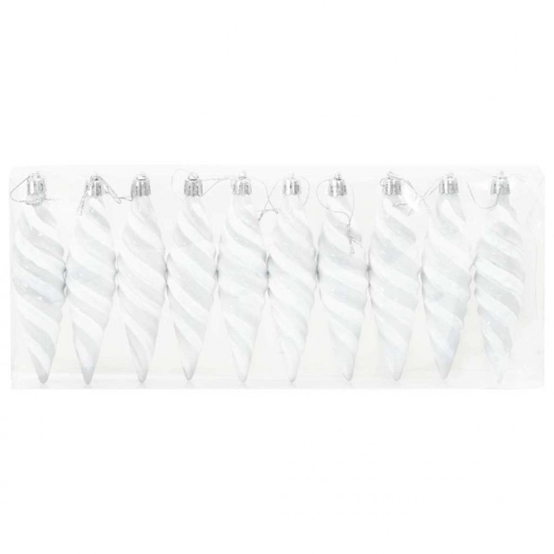 Świąteczna kula w spiralnym kształcie 40 pcs Biały