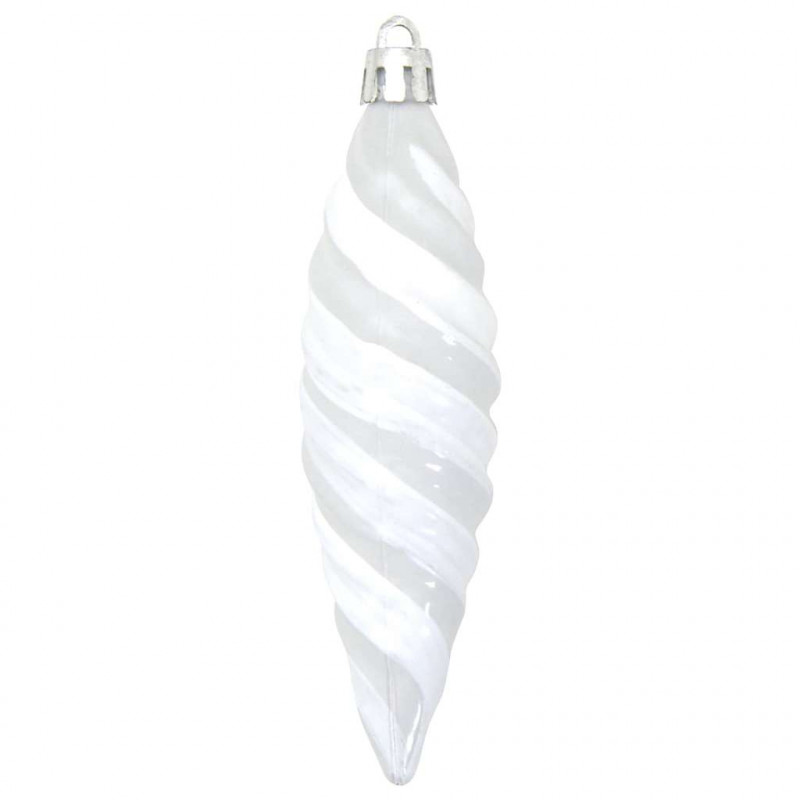 Świąteczna kula w spiralnym kształcie 40 pcs Biały