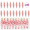 Świąteczna kula w spiralnym kształcie 40 pcs Czerwony
