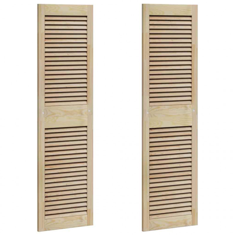 Drzwi do szafki 2 pcs Naturalny 39,5 x 2,1 x 140,5 cm