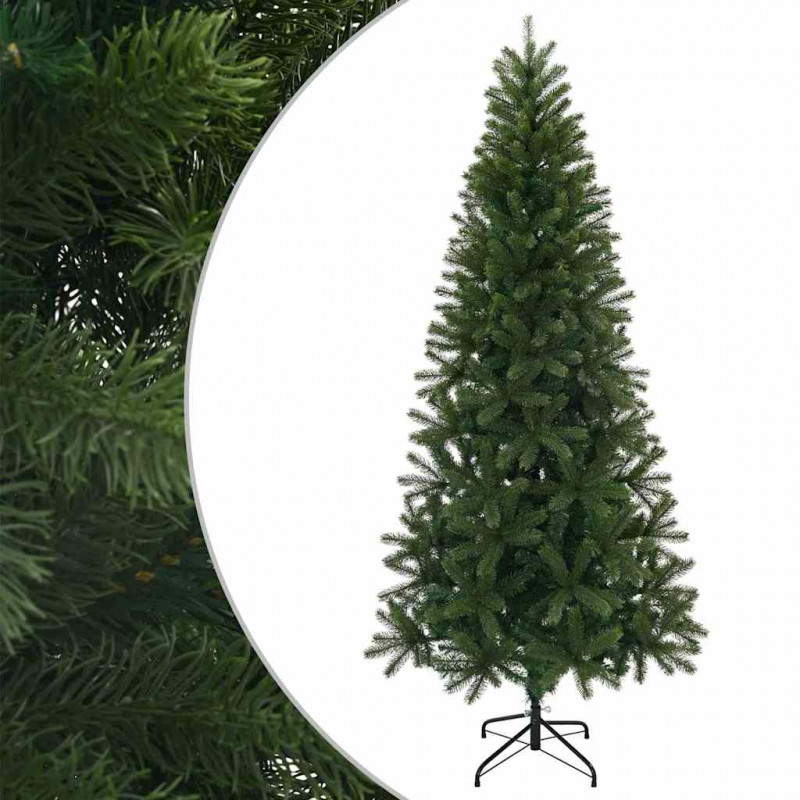 Sztuczna choinka z podstawą Zielony 210 cm PVC, PE i stal