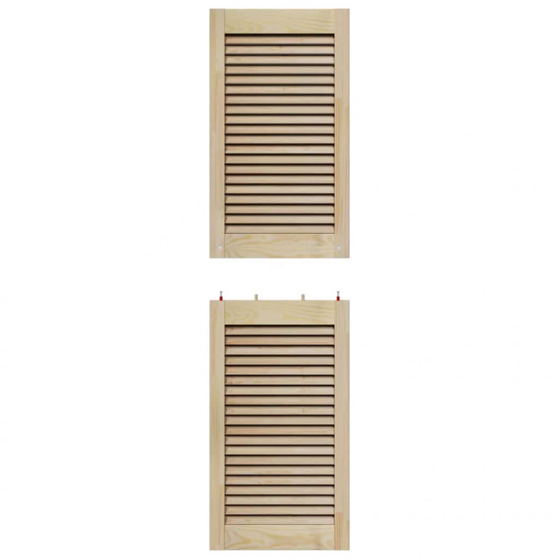 Drzwi do szafki 2 pcs Naturalny 39,5 x 2,1 x 140,5 cm