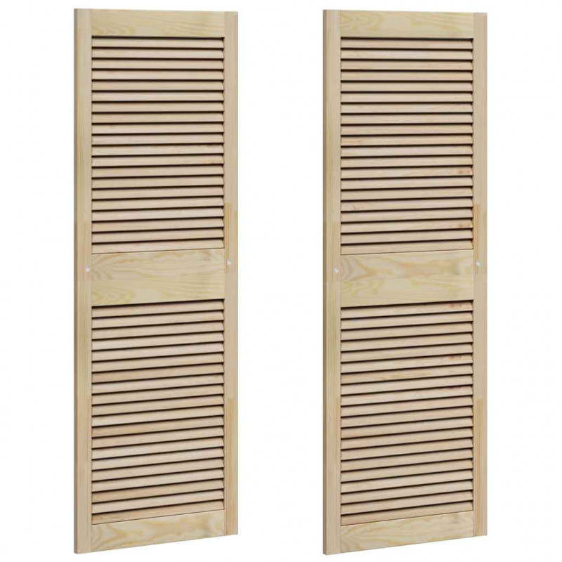 Drzwi do szafki 2 pcs Naturalny 49,5 x 2,1 x 140,5 cm