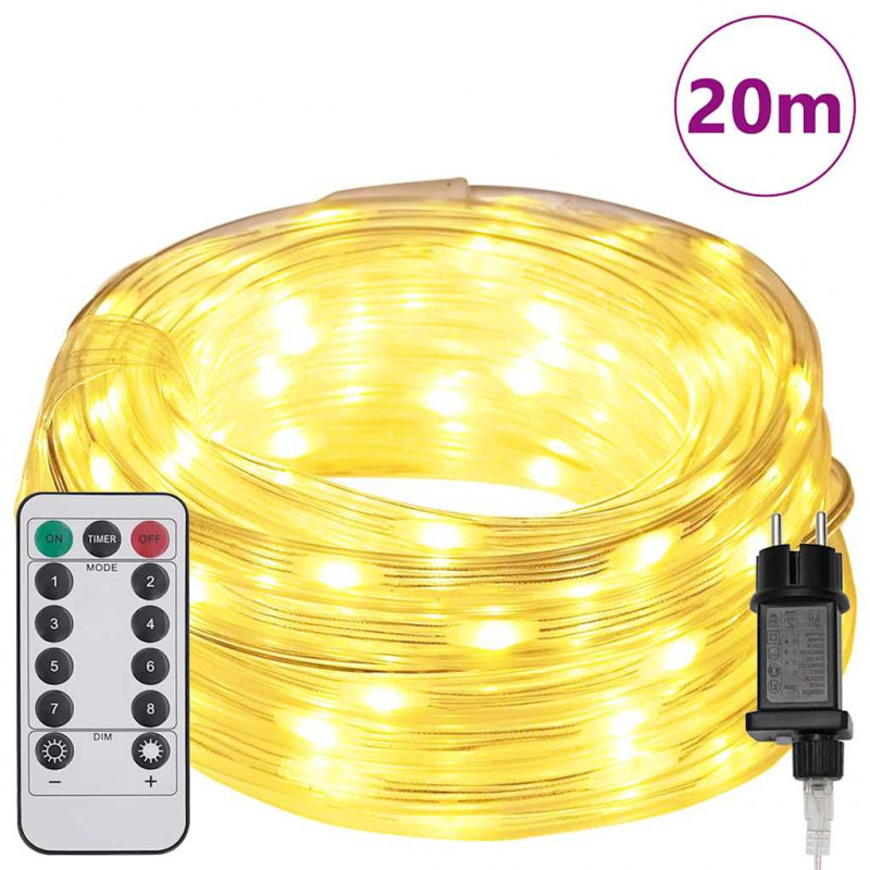 Lina świetlna z 480 diodami LED Ciepła biel 20 m PVC