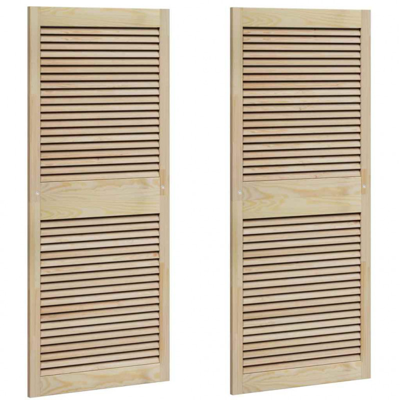Drzwi do szafki 2 pcs Naturalny 140,5 x 2,1 x 59,5 cm