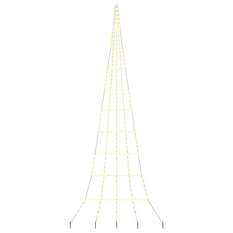 Ledowa Choinka Bożonarodzeniowa z Kolcami do Ziemi 511 cm Metal