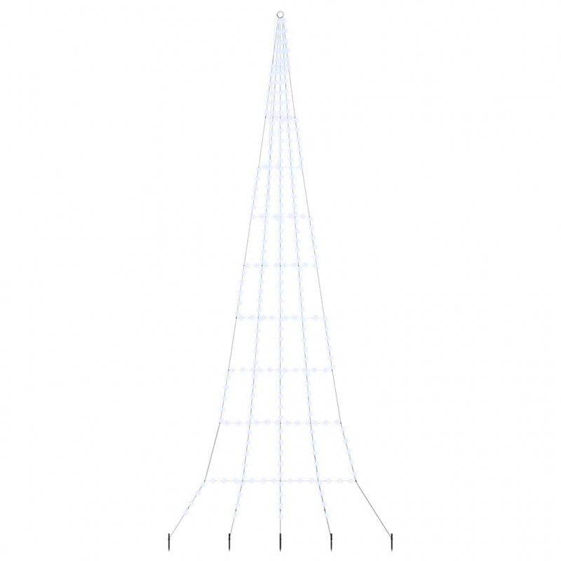 Ledowa Choinka Bożonarodzeniowa z Kolcami do Ziemi 511 cm Metal