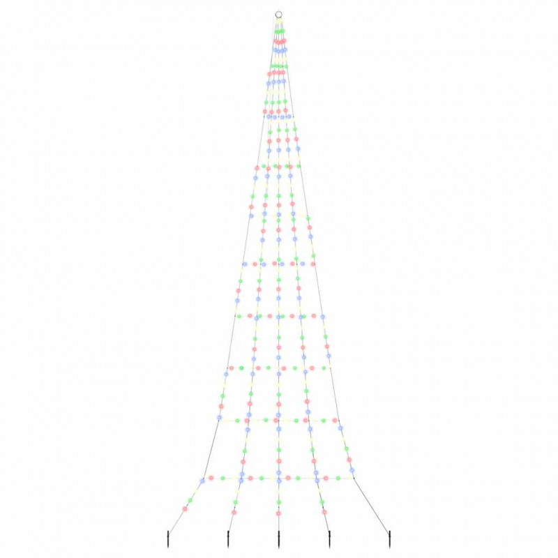 Ledowa Choinka Bożonarodzeniowa z Kolcami do Ziemi 511 cm Metal