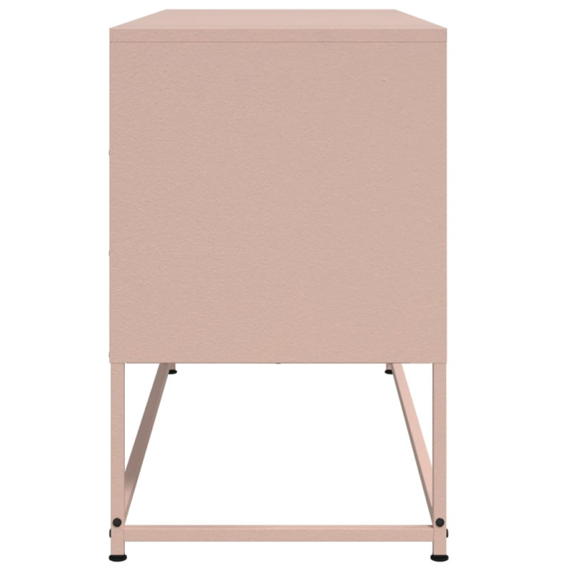 Szafka pod telewizor, różowa, 100,5x39x60,5 cm, stalowa