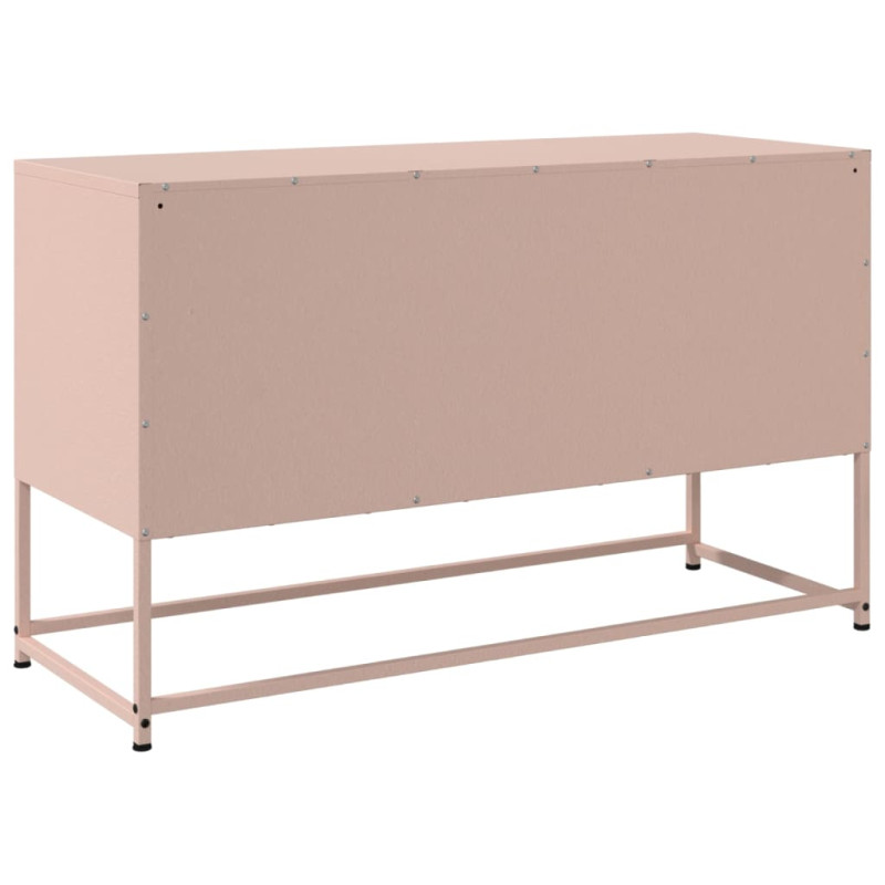 Szafka pod telewizor, różowa, 100,5x39x60,5 cm, stalowa
