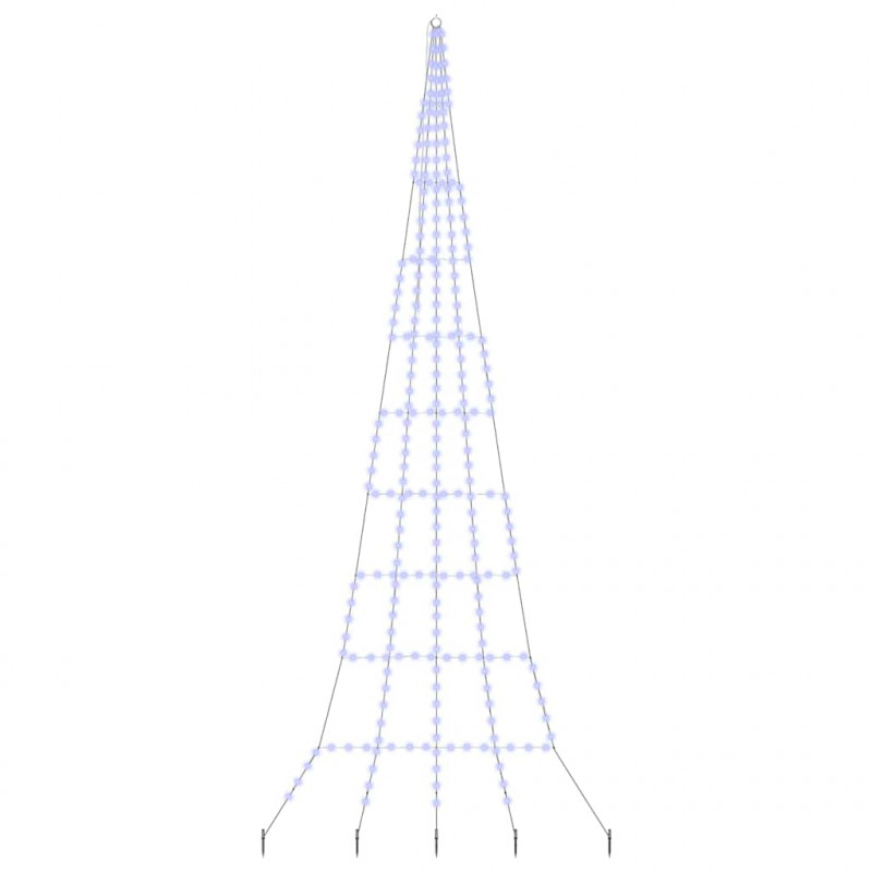 Ledowa Choinka Bożonarodzeniowa z Kolcami do Ziemi 511 cm Metal