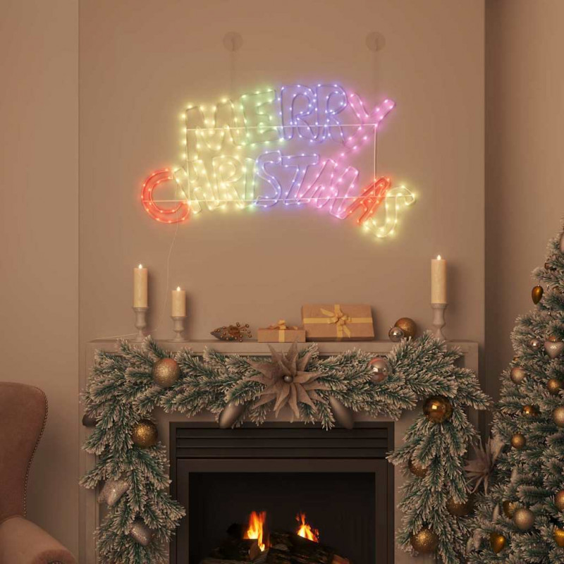 Znak Świąteczny Wielokolorowe 99,5 x 54 cm PVC