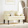 Fotel Chesterfield Kremowy 120,5 x 65 x 75 cm Skóra ekologiczna