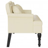 Fotel Chesterfield Kremowy 120,5 x 65 x 75 cm Skóra ekologiczna
