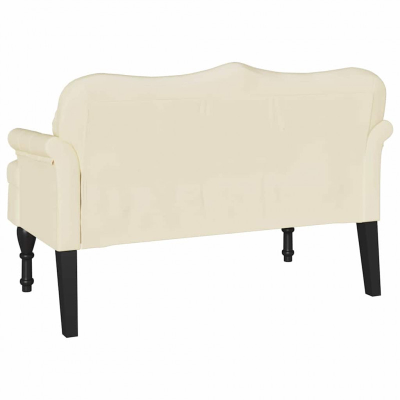 Fotel Chesterfield Kremowy 120,5 x 65 x 75 cm Skóra ekologiczna