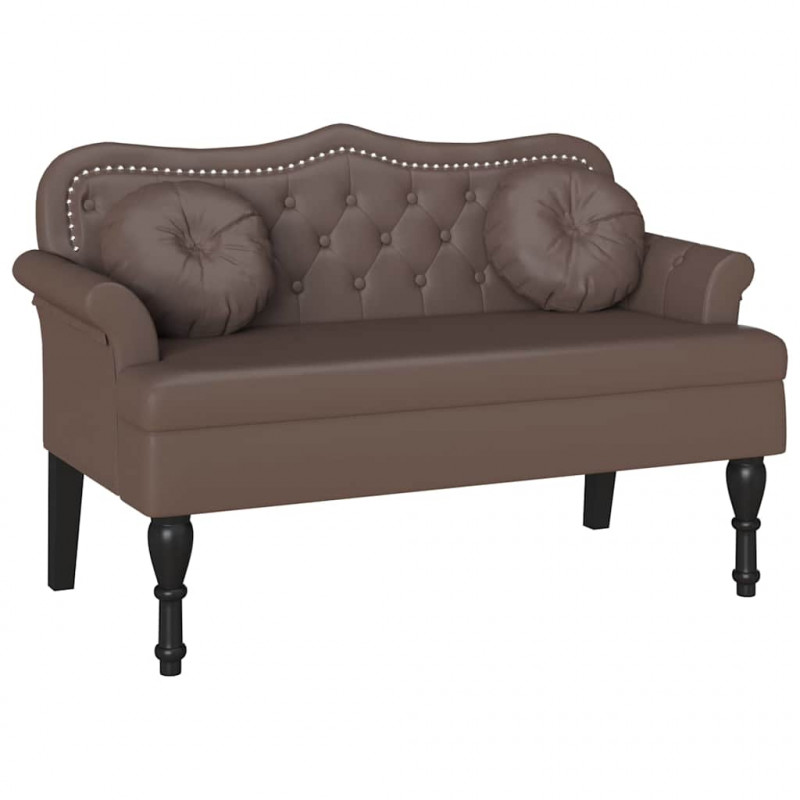 Fotel Chesterfield Brązowy 120,5 x 65 x 75 cm Skóra ekologiczna
