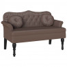 Fotel Chesterfield Brązowy 120,5 x 65 x 75 cm Skóra ekologiczna