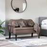 Fotel Chesterfield Brązowy 120,5 x 65 x 75 cm Skóra ekologiczna