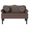 Fotel Chesterfield Brązowy 120,5 x 65 x 75 cm Skóra ekologiczna