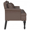 Fotel Chesterfield Brązowy 120,5 x 65 x 75 cm Skóra ekologiczna