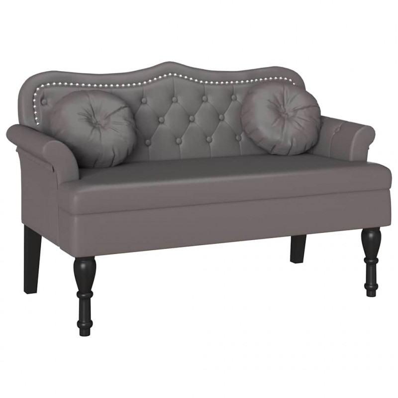 Fotel Chesterfield Szary 120,5 x 65 x 75 cm Skóra ekologiczna