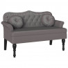Fotel Chesterfield Szary 120,5 x 65 x 75 cm Skóra ekologiczna